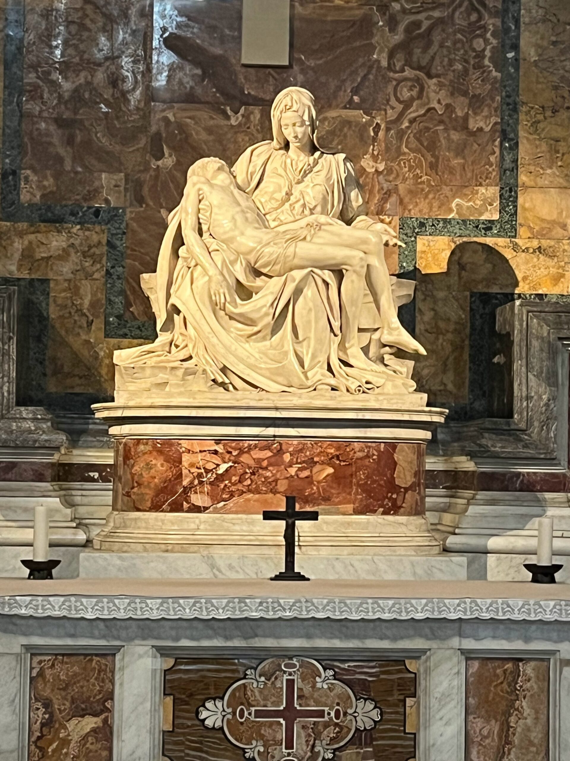 The Pieta by Michelangelo in St. Peter’s Basilica taken during a recent trip to Rome